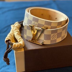 Louis Vuitton Initiales Daimer Azur Belt
